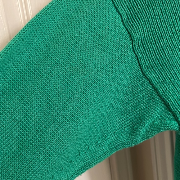 MENS Vtg Saks fifth Avenue NY NY small 100% cotton Green crew sweater - Picture 3 of 9